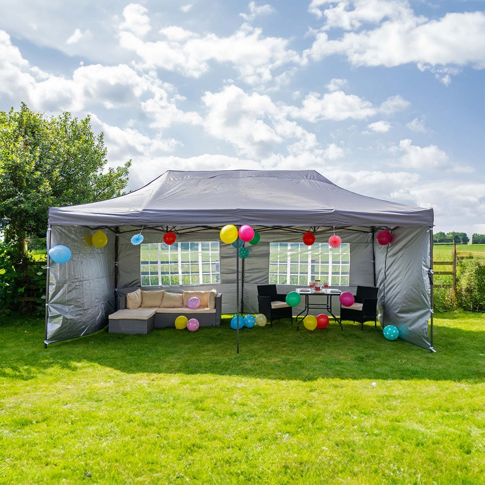 Jack Stonehouse 6 x 3m Dark Grey Pop Up Gazebo Image 6