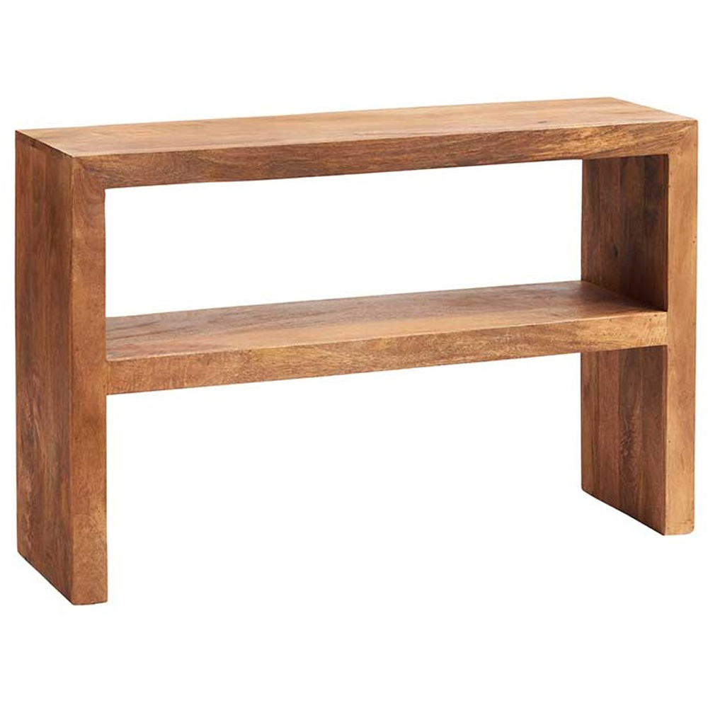 Brooklyn Napoli Toko Single Shelf Light Mango Console Table Image 2