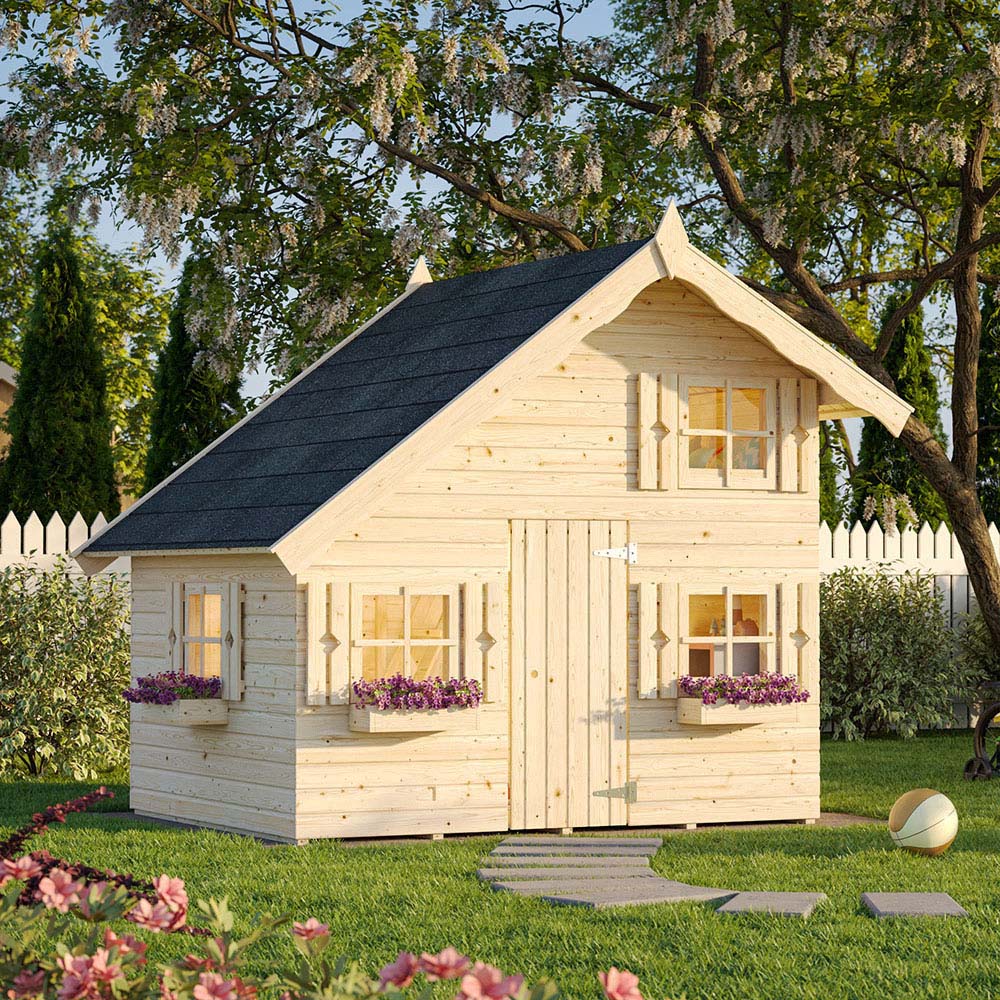 Palmako Tom 8.5 x 7.3ft Kids Wooden Playhouse Image 2