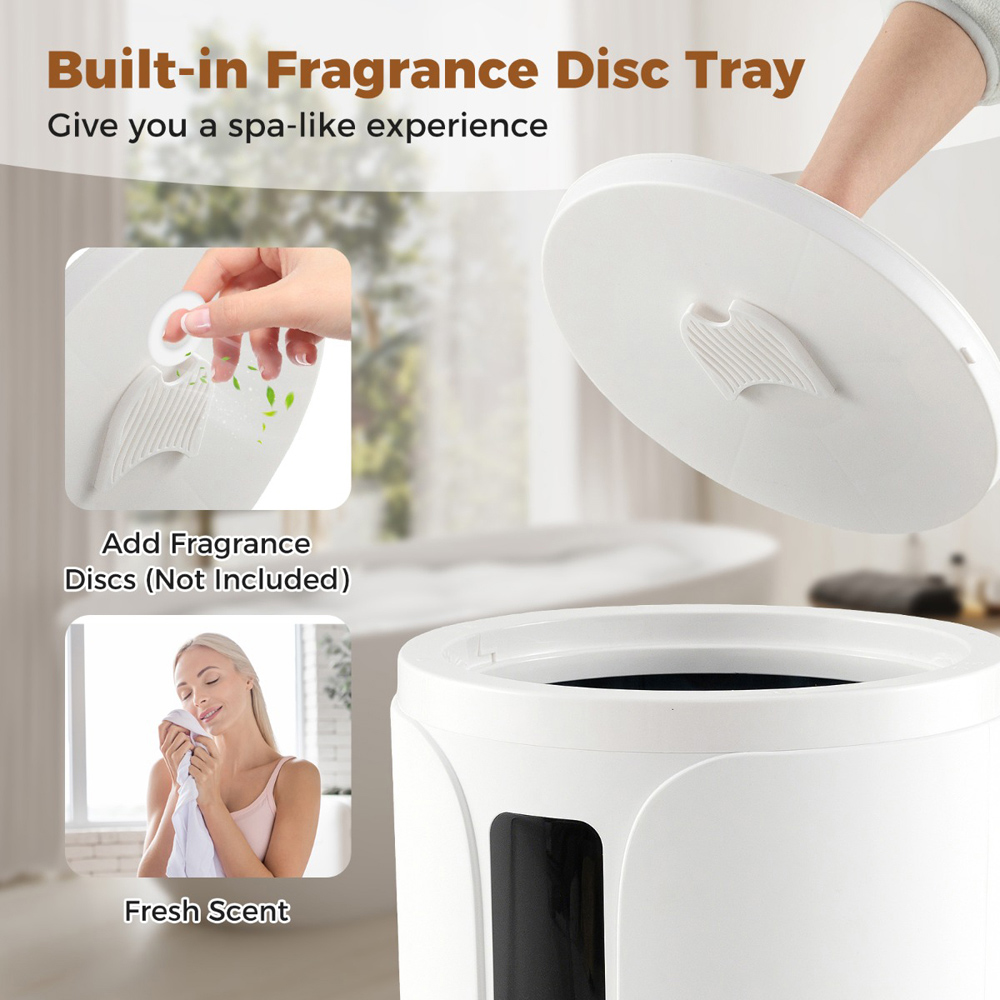 Costway White Towel Heater with Heating Time 20L Image 6