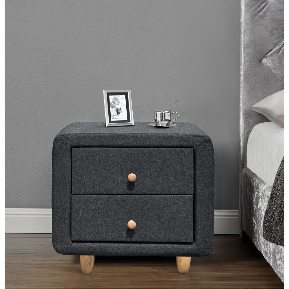 Brooklyn Grey Linen 4 Piece Bedroom Furniture Set Image 3