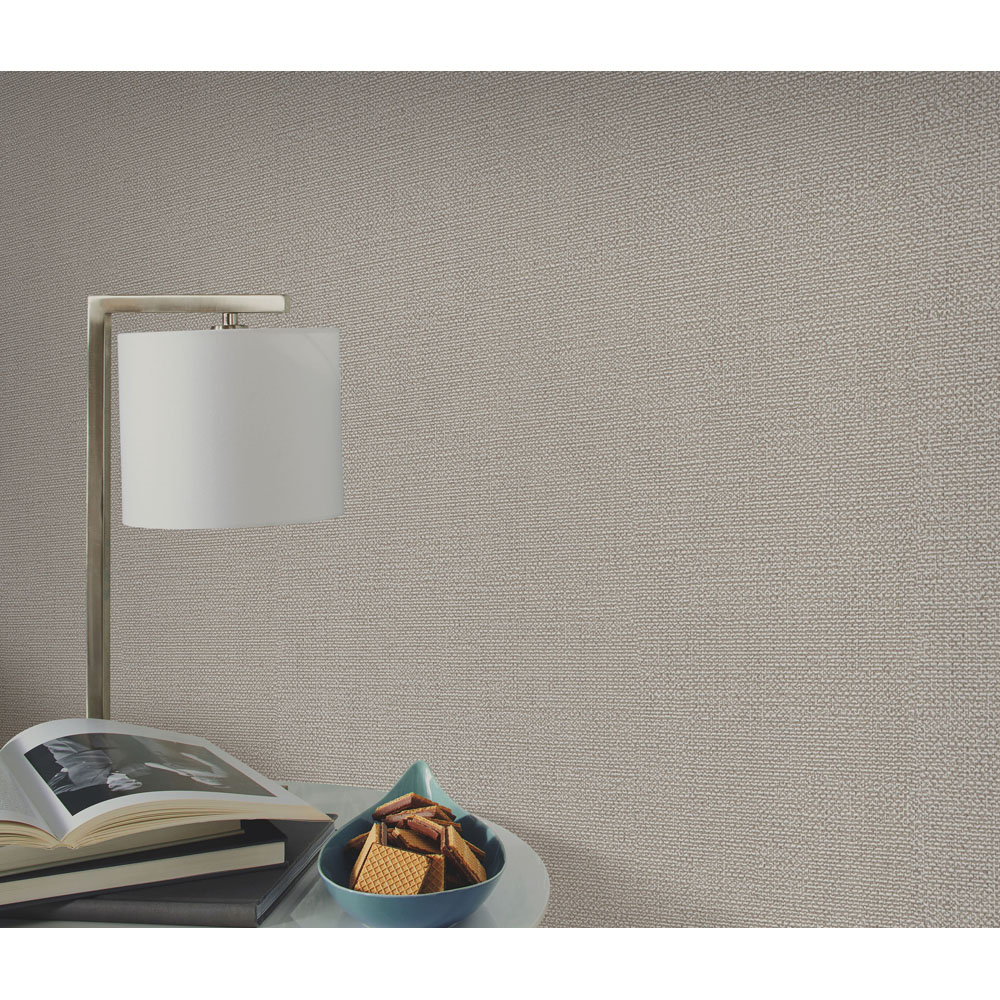 Erismann Opus Dolce Luxury Woven Plain Taupe Wallpaper Image 6