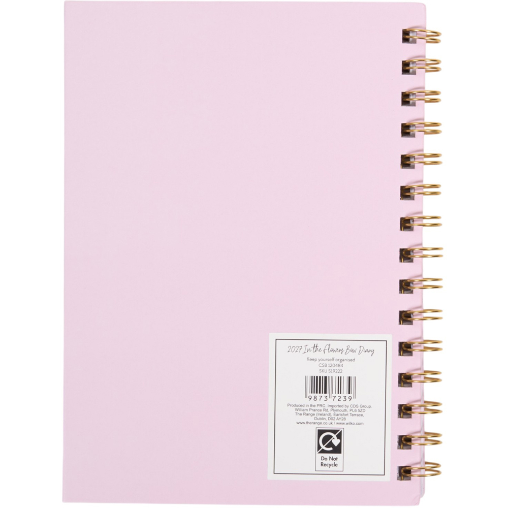 2027 In the Flowers Bow Diary Pink Image 2