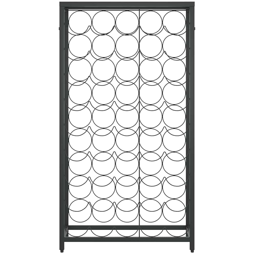 vidaXL 45 Bottle Black Slim Freestanding Wine Rack Image 2
