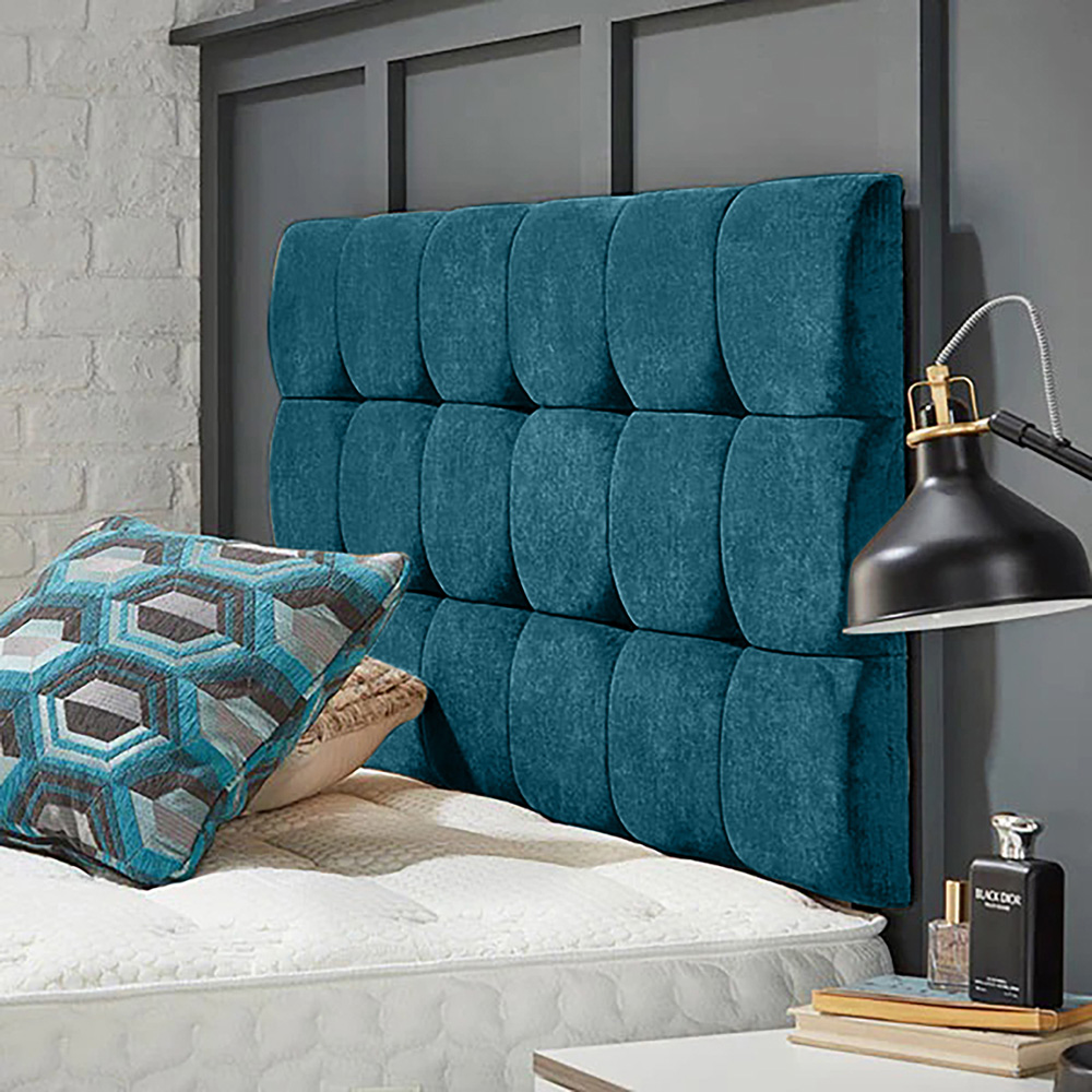 Eleganza Home Winston Small Single Teal Naples Strutted Headboard Image 2