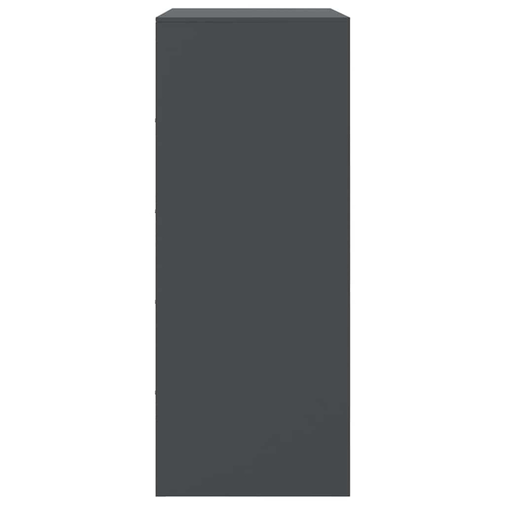 vidaXL 2 Drawer 4 Shelf Anthracite Cold-Rolled Steel Highboard Image 8