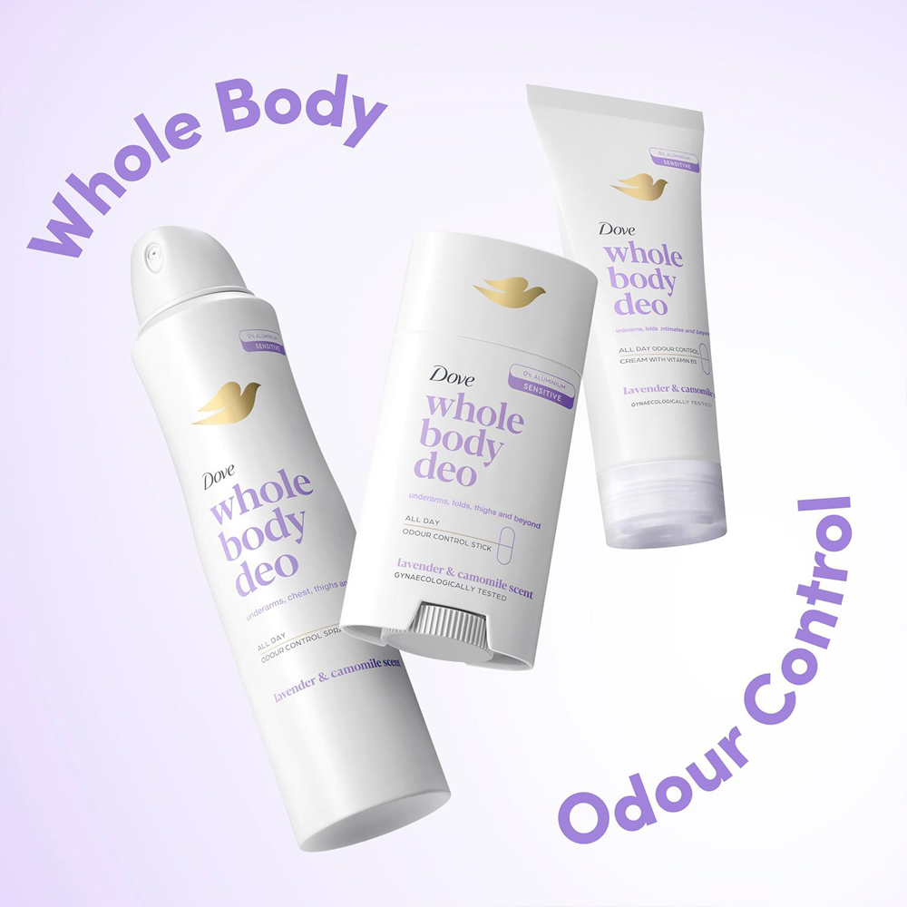 Dove Whole Body Long Lasting Fresh Lavender and Camomile Deodorant Stick 75ml 6 Pack Image 8