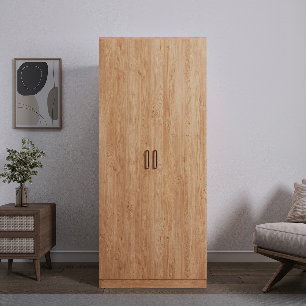 Seconique Dakota 2 Door Oak Effect Wardrobe Image 8