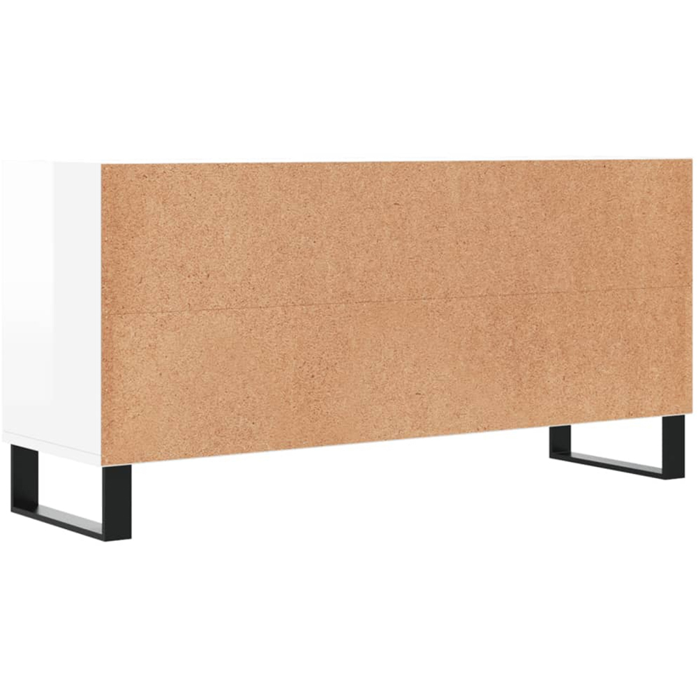 vidaXL 6 Shelf High Gloss White TV Cabinet Image 6