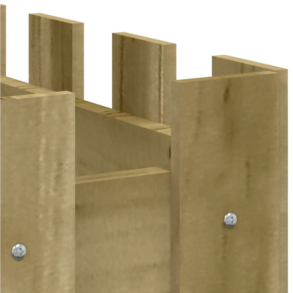 vidaXL Brown Impregnated Solid Pine Wood Fence Design Raised Garden Bed 50 x 150 x 50cm Image 6