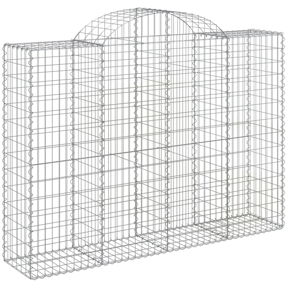 vidaXL Silver Galvanised Iron Gabion Basket 200 x 50 x 140/160cm 40 Pack Image 1