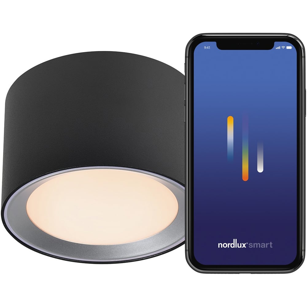 Nordlux Landon Smart Black Ceiling Light Image 3