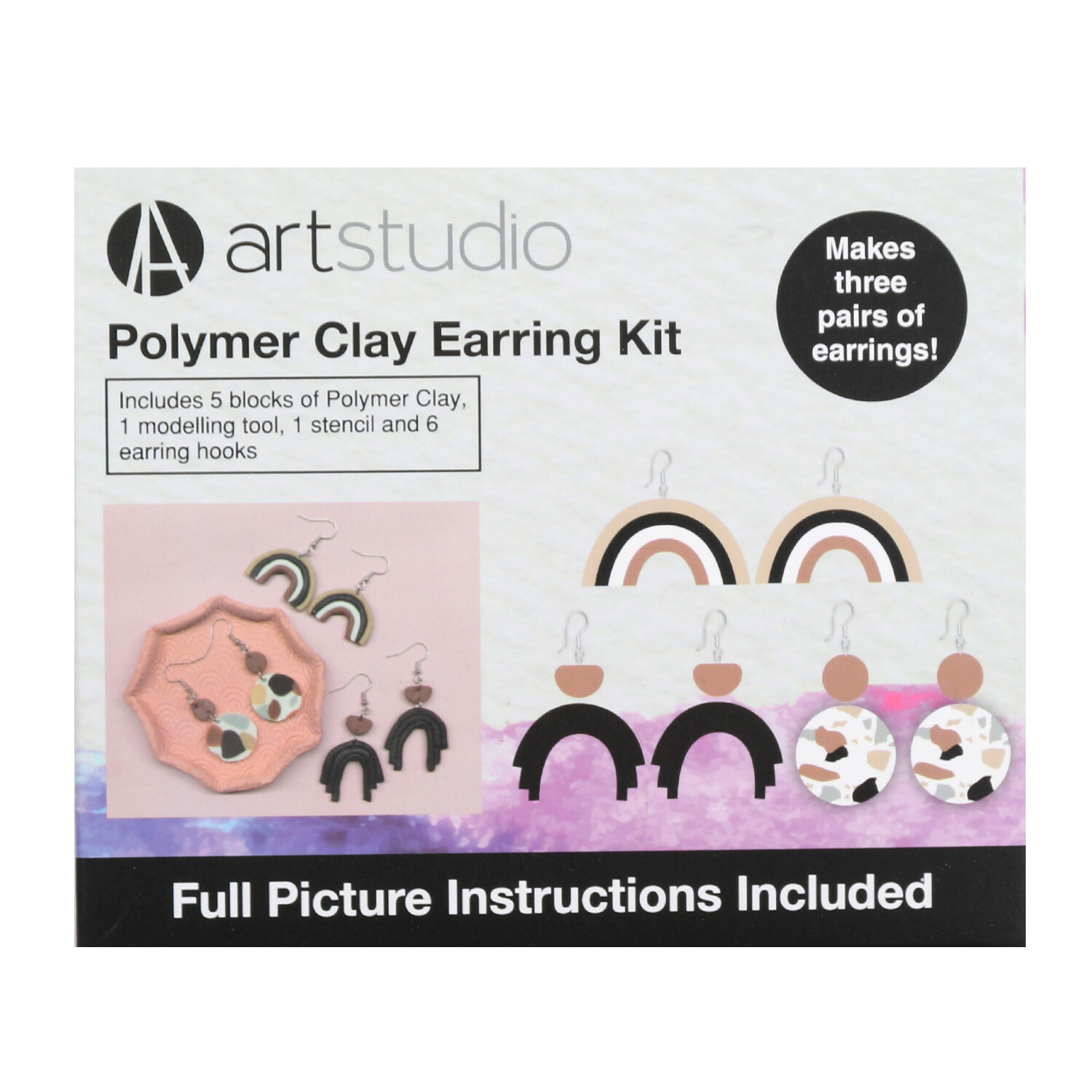 Art Studio Polymer Clay Arches Earring Kit Image