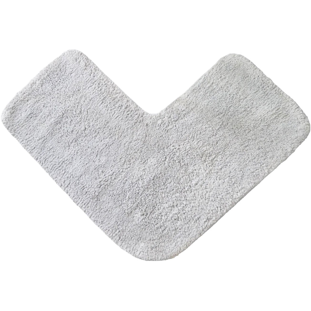 Allure Bath Fashions Dove Grey L Shape Corner Shower Mat 35 x 70cm Image 1