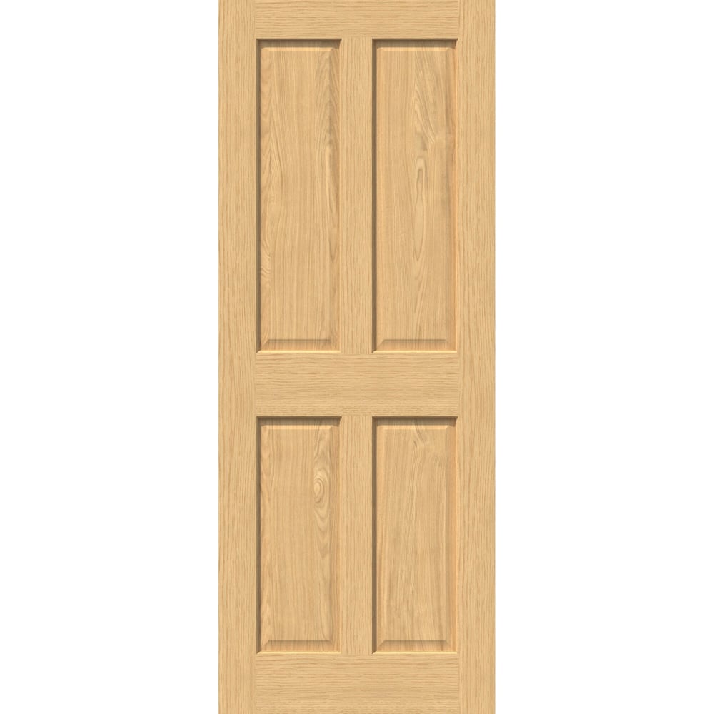 Green & Taylor Traditional Oak 4 Panel Internal Door 1981 x 762mm Image