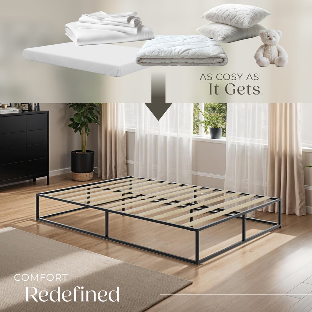 tectake Kyoto Double Steel Bed Frame Image 6