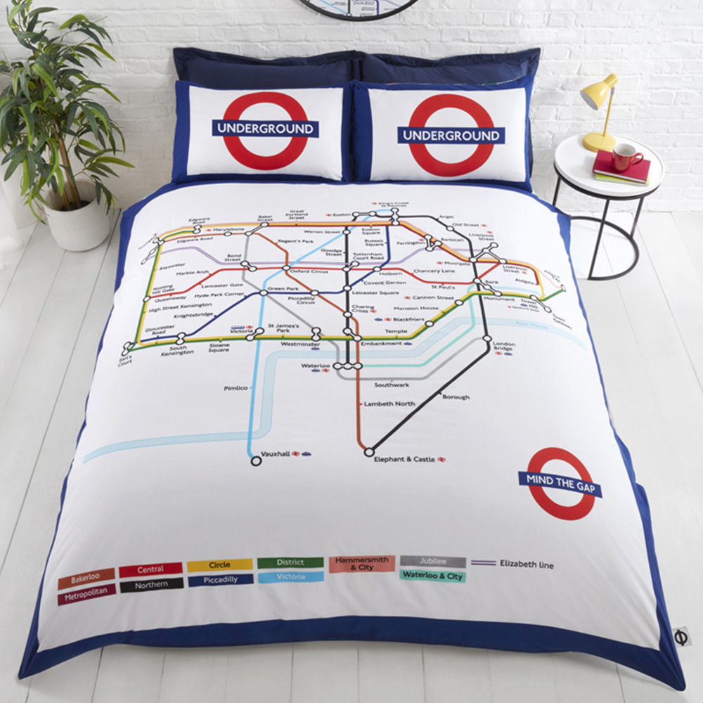 Rapport Home London Underground Double Multicolour Duvet Set Image 1