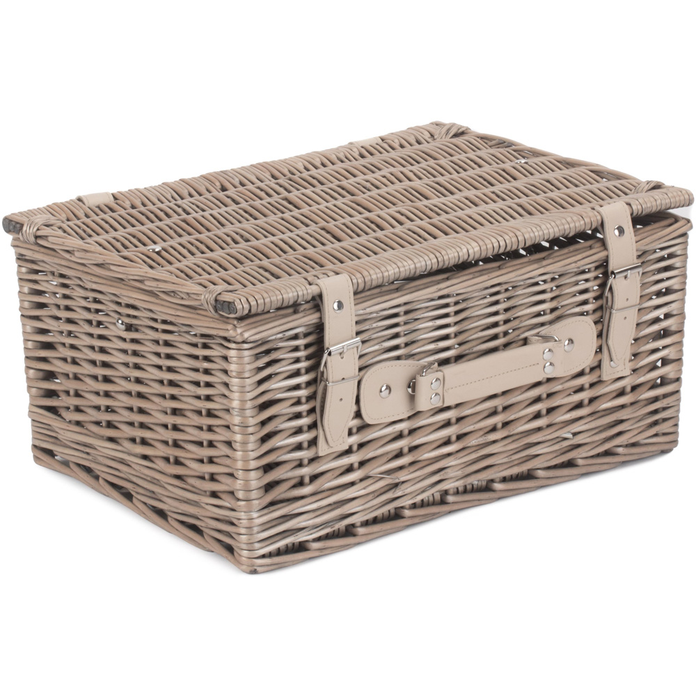 Red Hamper Antique Wash Picnic Basket Image 2