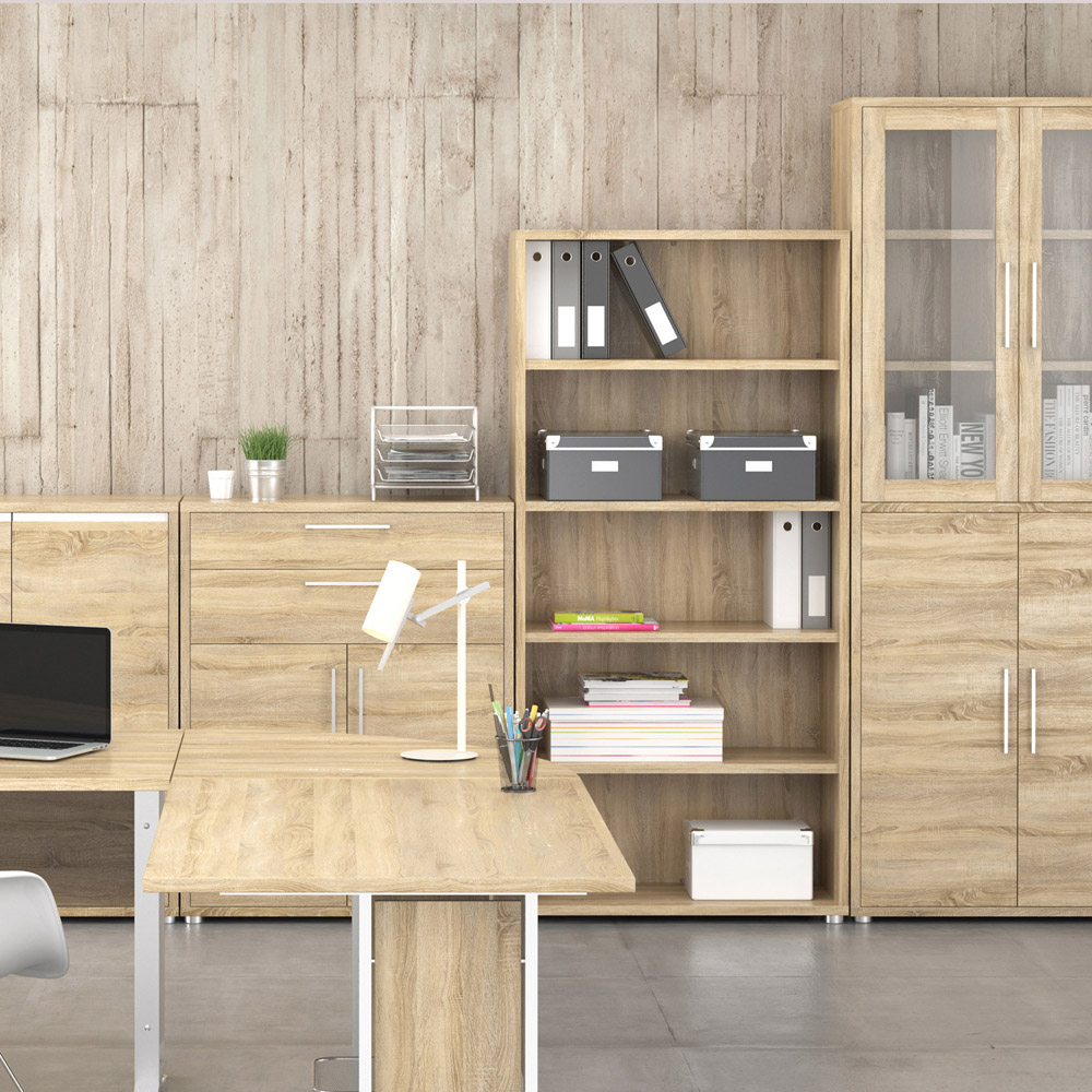 Florence 4 Shelf Oak Bookcase Image 8