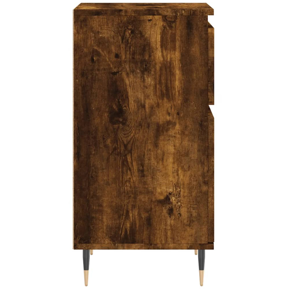vidaXL Single Door Single Drawer Smoked Oak Sideboard Image 7