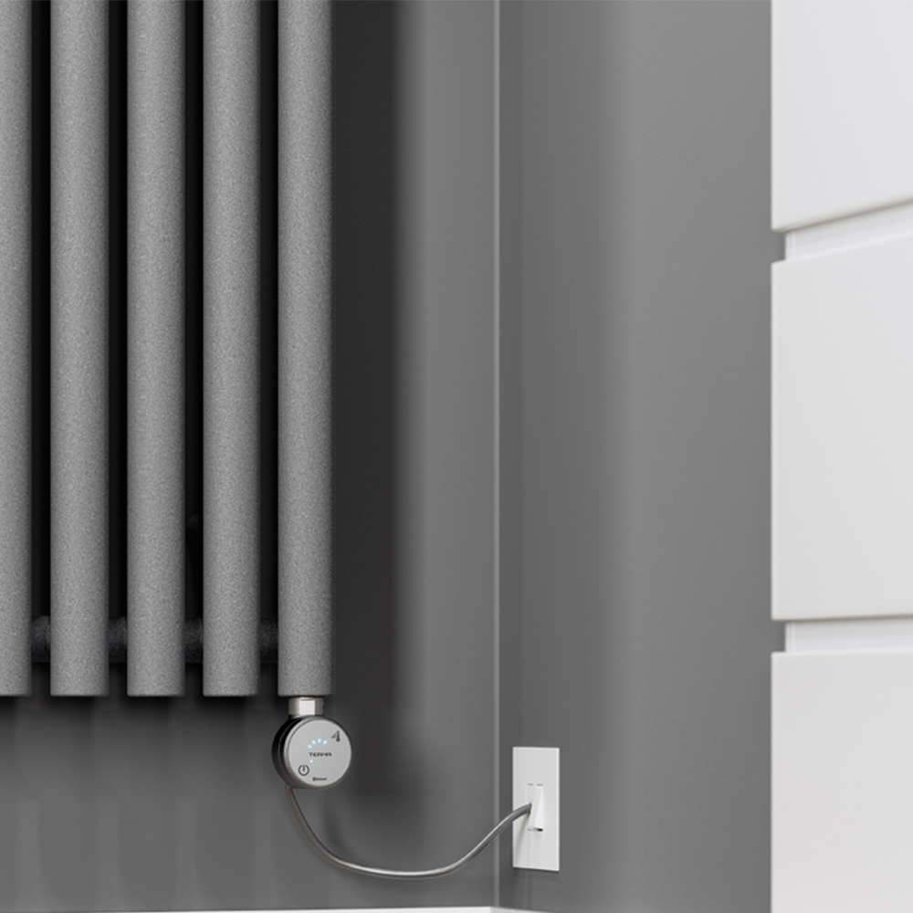 Terma Rolo Room Salt n Pepper Electric Radiator Bluetooth 800W 1800 x 370mm Image 6