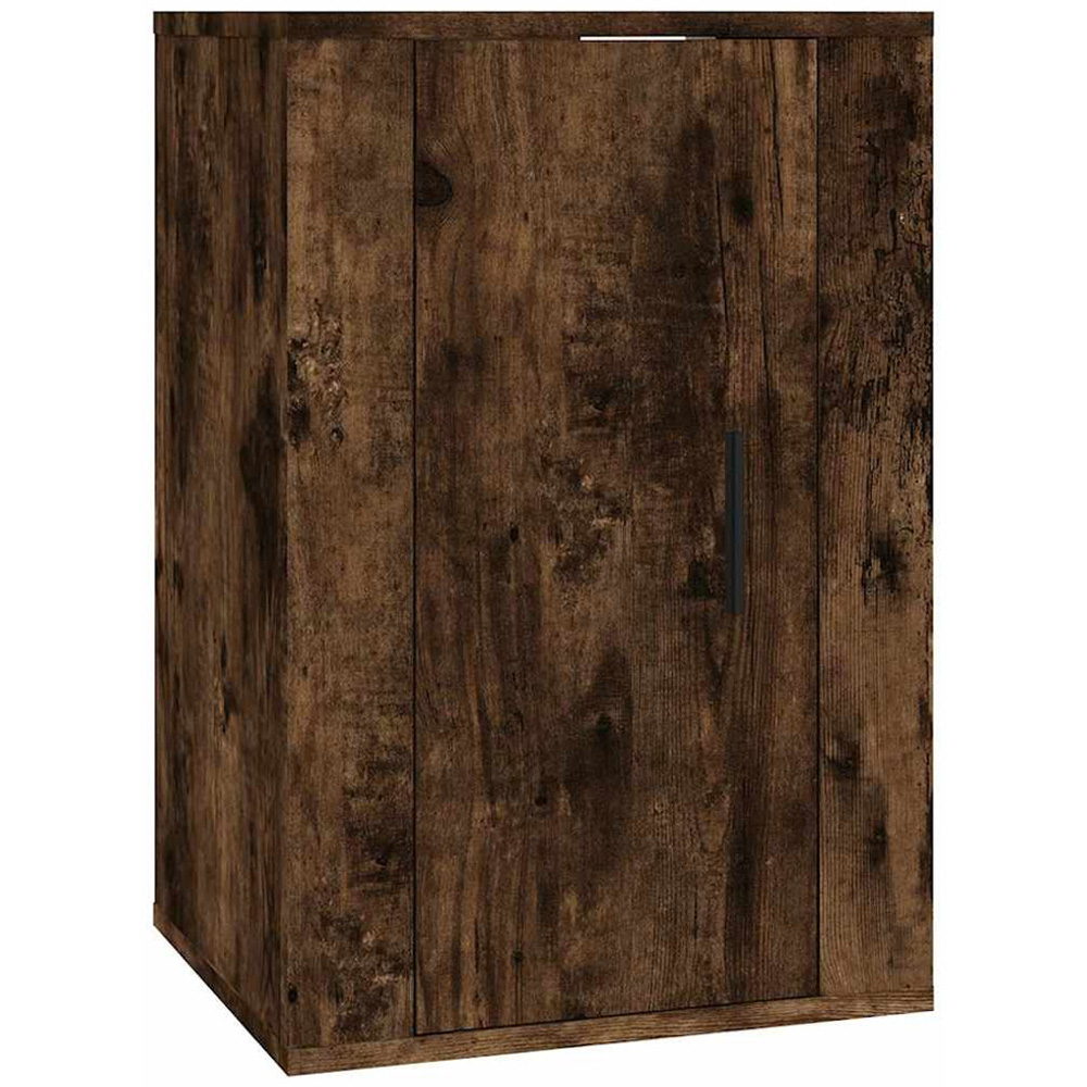 vidaXL Single Door Smoked Oak Wall Mounted TV Cabinet Set of 2 Image 5