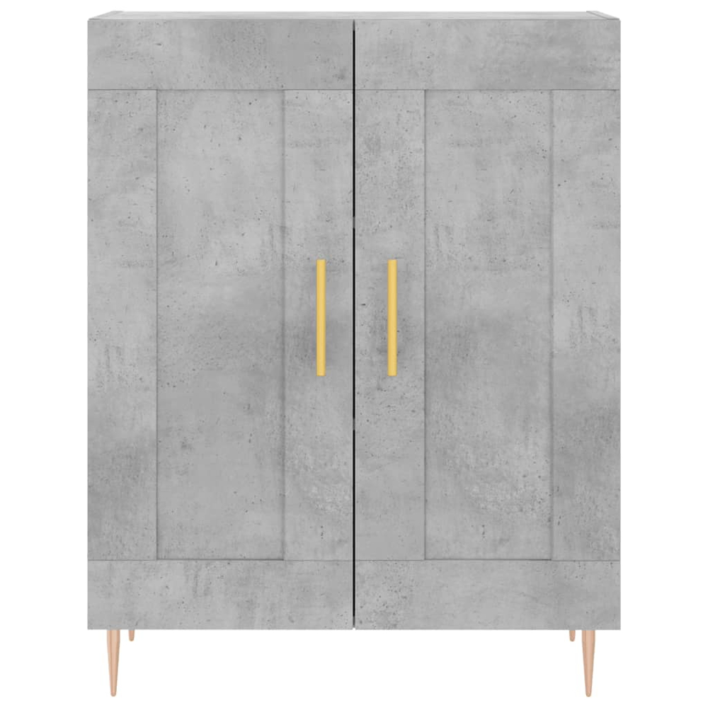 vidaXL 2 Door 3 Shelf Concrete Grey Highboard Image 8