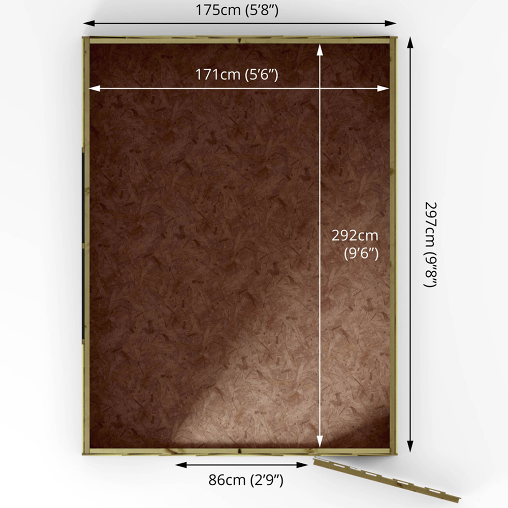 Mercia 10 x 6ft Double Door Overlap Apex Shed Image 8