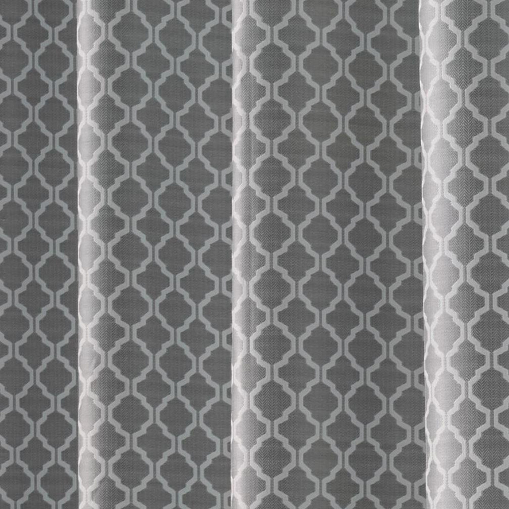 Alan Symonds Wold Latte and White Ring Top Eyelet Curtains 167cm x 183cm Image 3