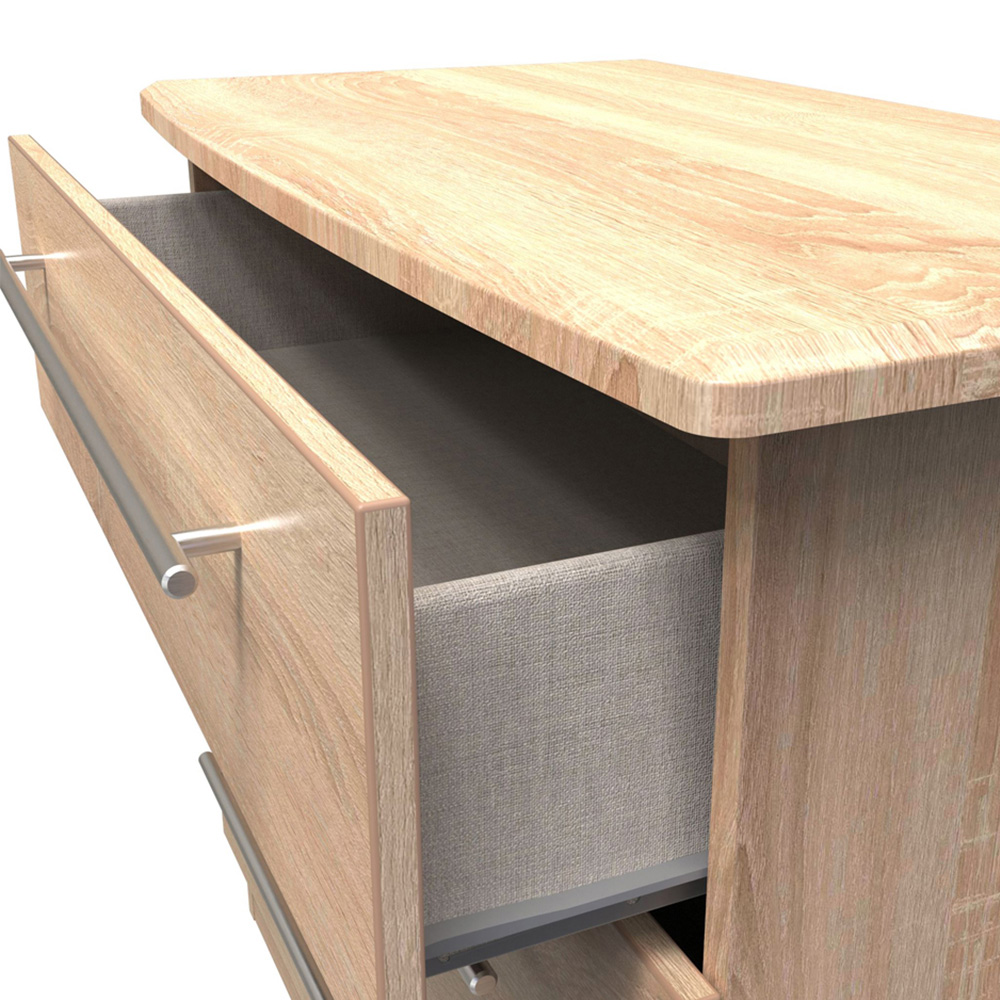 Crowndale Sherwood 3 Drawer Bardolino Oak Chest of Drawers Image 6