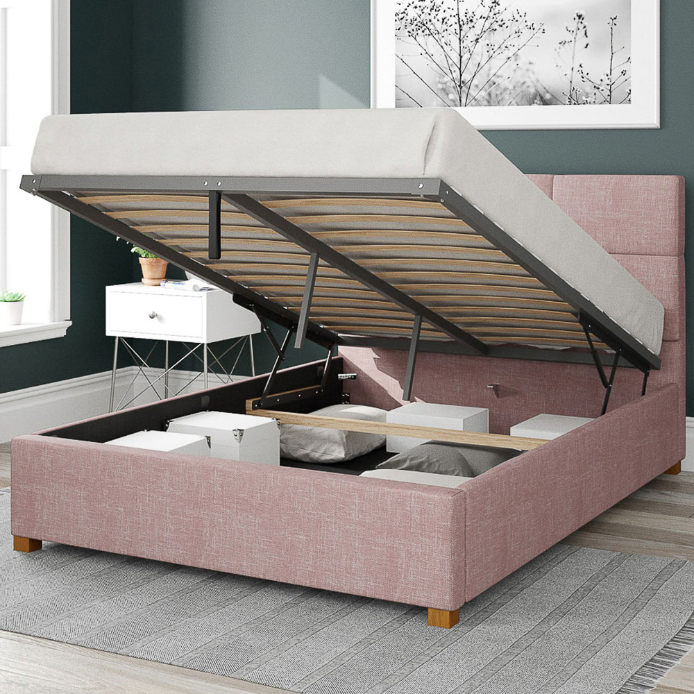 Aspire Caine Double Tea Rose Pure Pastel Cotton Ottoman Bed Image 2