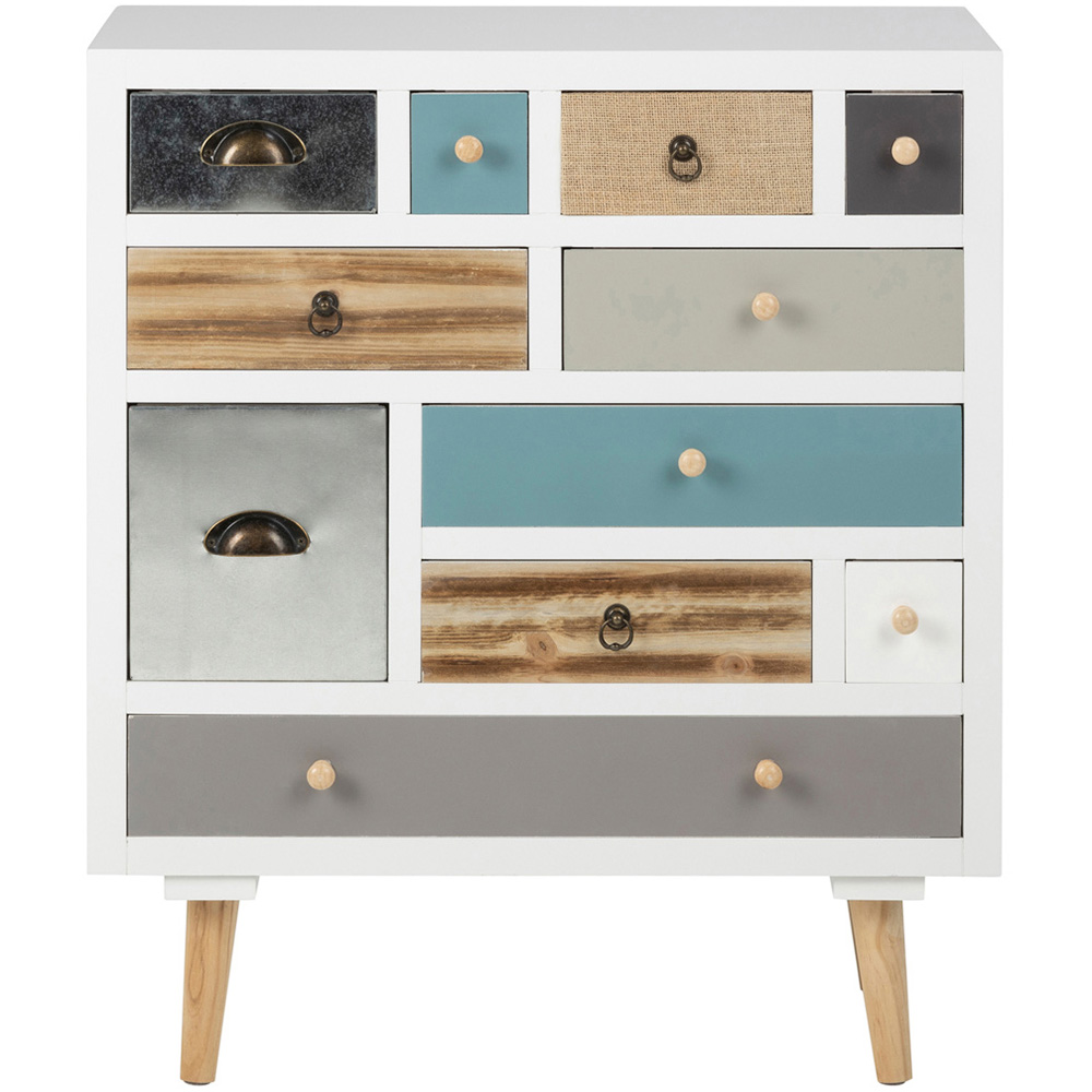 Florence Thais 11 Drawer White Chest of Drawers Image 3