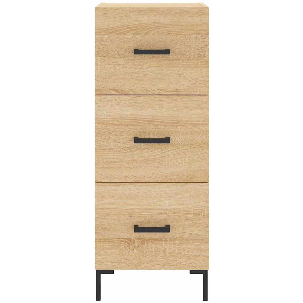 vidaXL 3 Drawer Sonoma Oak Narrow Sideboard Image 6