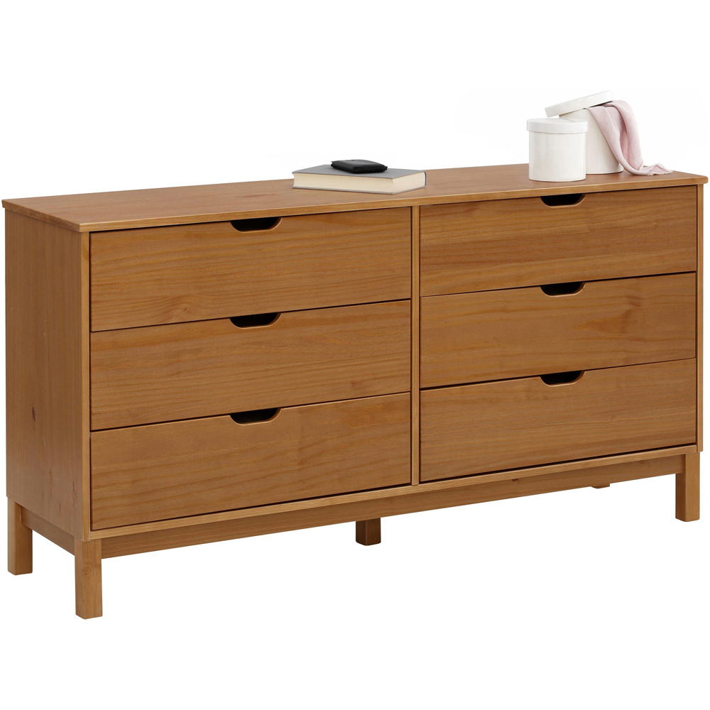 Loft24 Post 6 Drawer Solid Wood Chest of Drawers Image 3