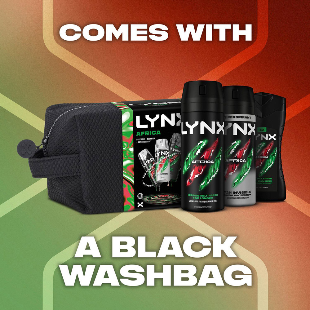 Lynx Africa Washbag Gift Set 3 Pack Image 6