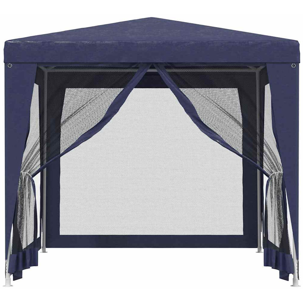 vidaXL 3 x 3m Blue Party Tent with 4 Mesh Sidewalls Image 3