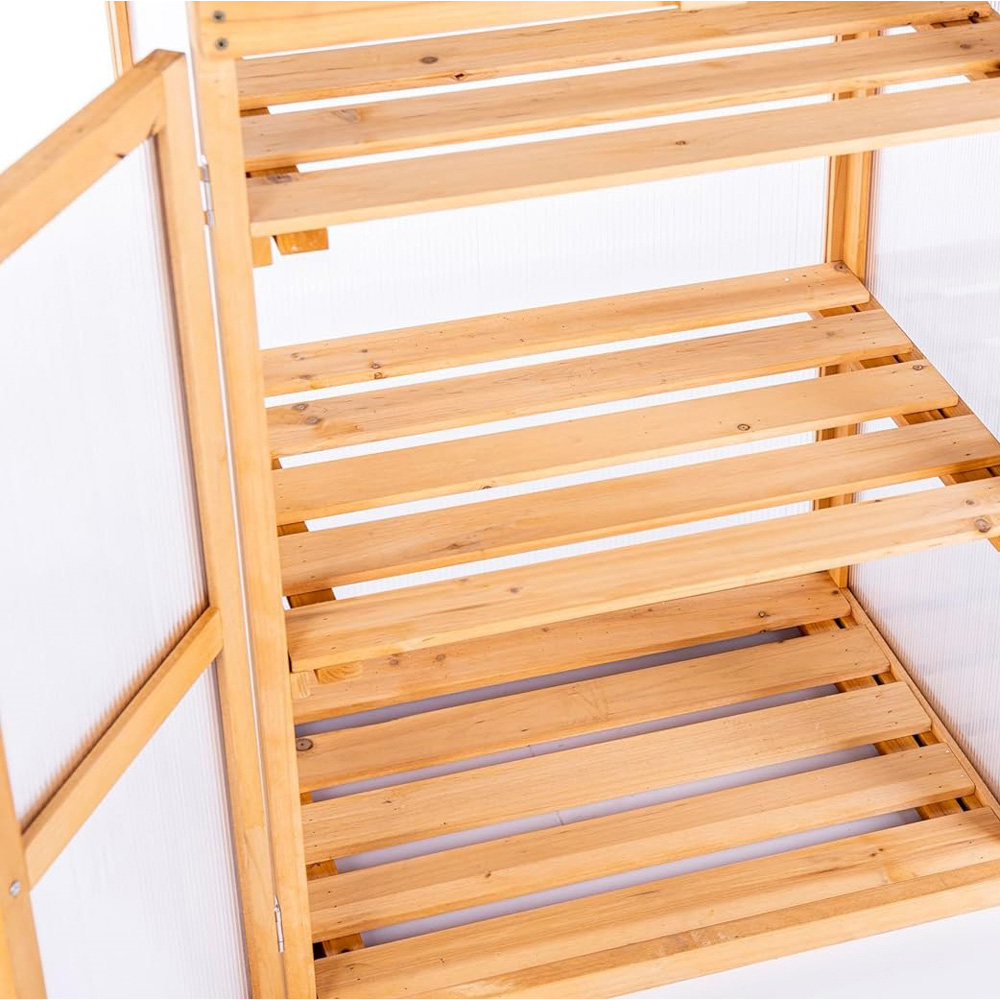 Garden Gear 3 Shelf Wooden Greenhouse Image 4