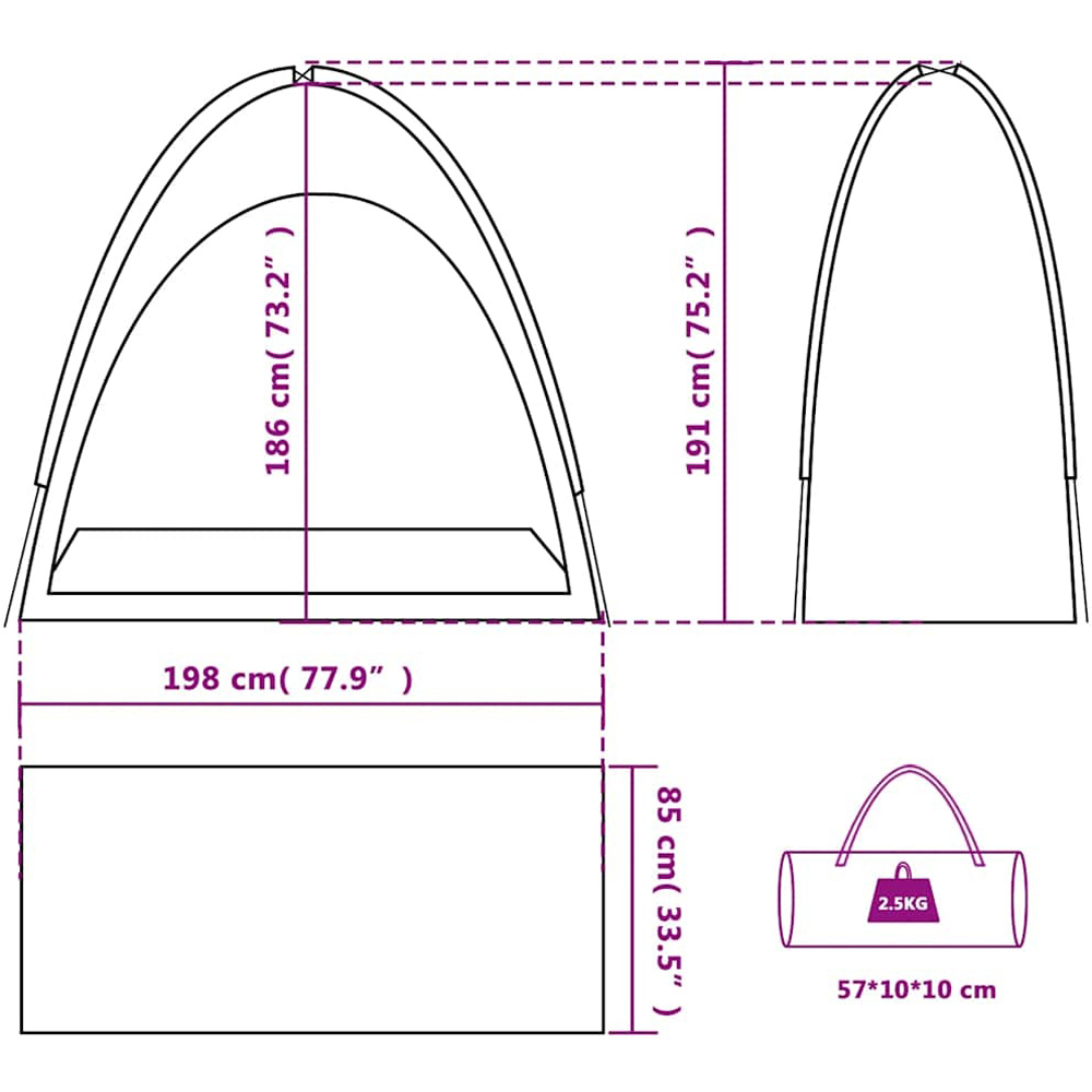 Walplus Waterproof Storage Tent Blue Image 8