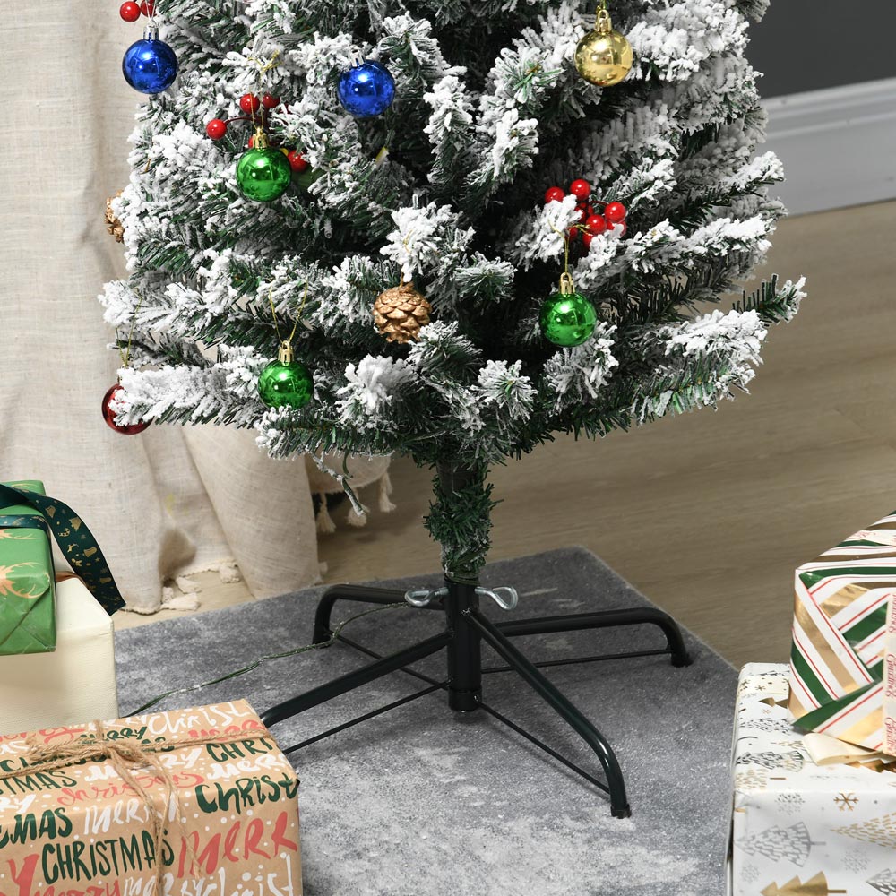 Everglow Pre-Lit Green Artificial Christmas Trees with Decoration Ornament 6ft Image 6