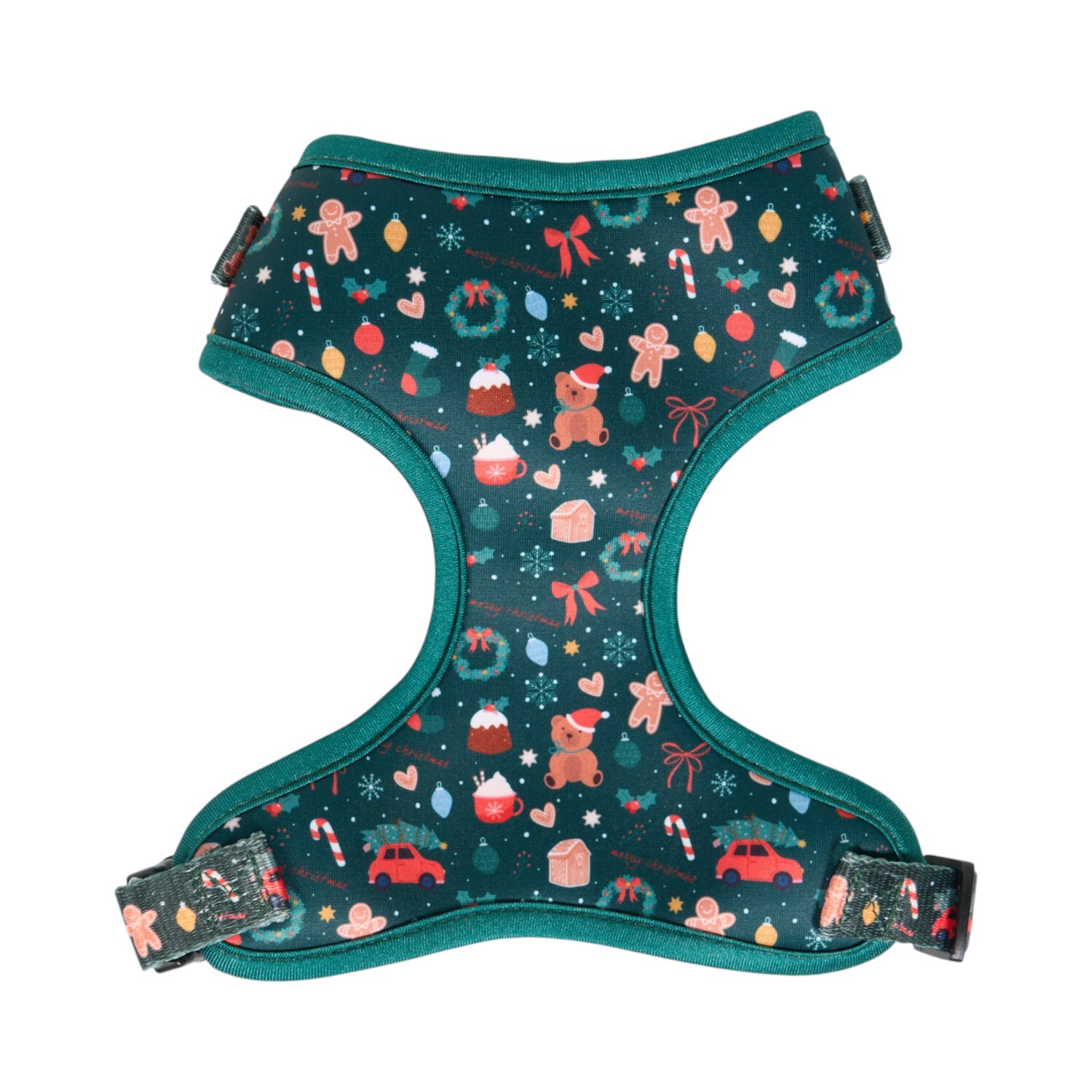 Festive Dog Harness Teal Small Image 1
