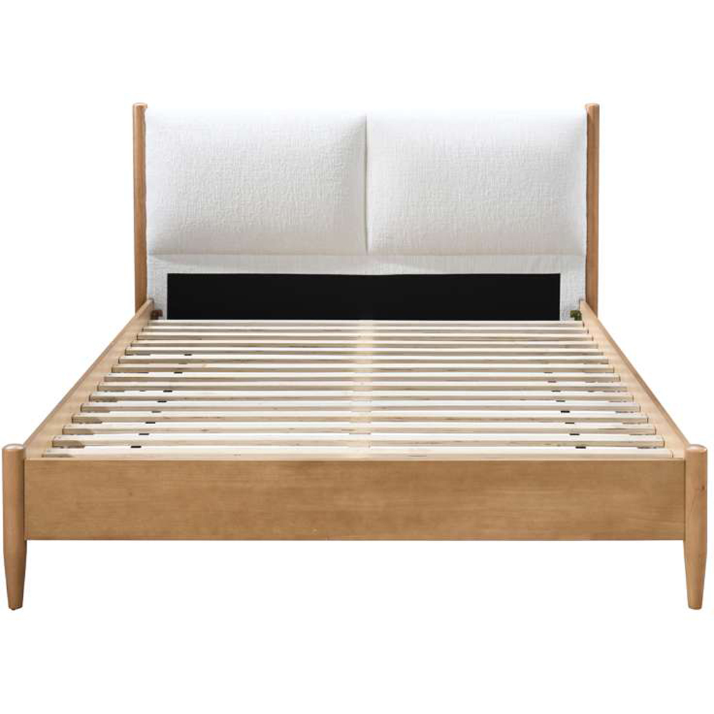 Birlea Marley King Size Oak Effect Linen Bed Image 3