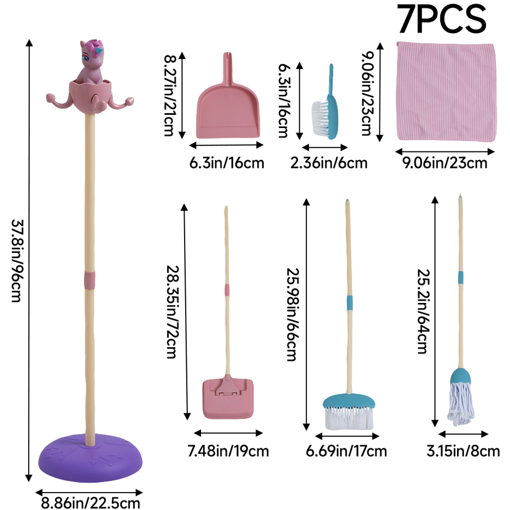 H&O Direct Kids 7 Piece Unicorn Theme Cleaning Kit Image 6