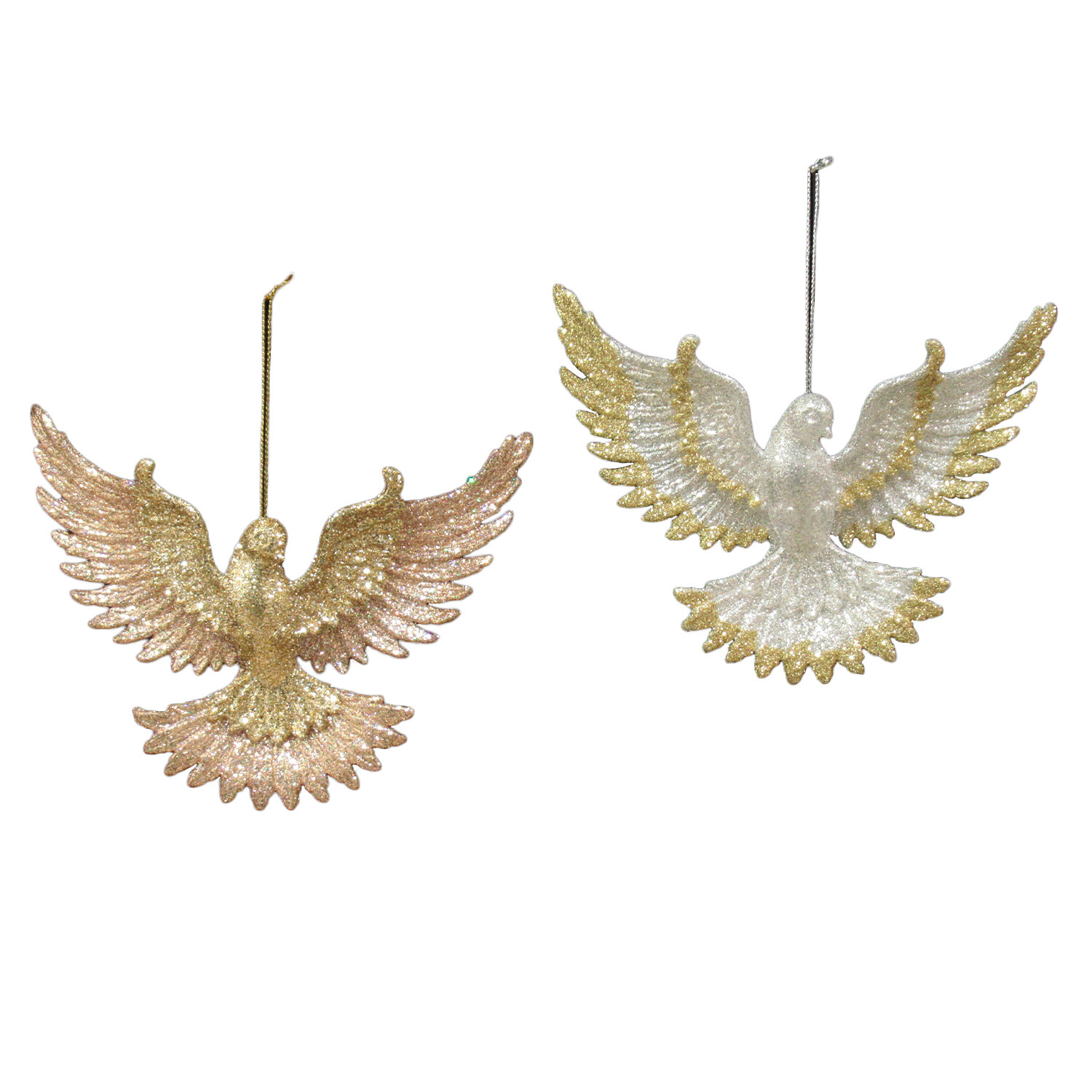 Single Grace & Glory Glitter Dove Ornament in Assorted styles Image