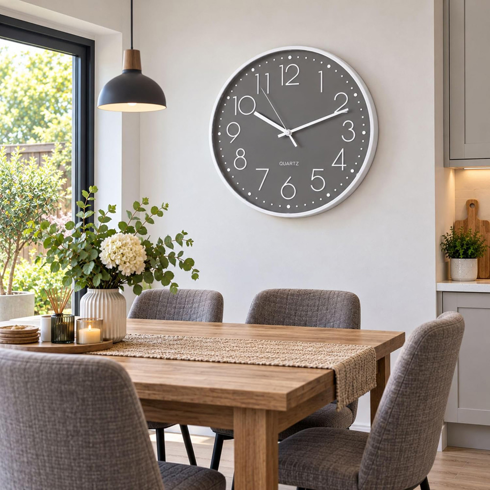 Marco Paul Grey Round Wall Clock 50cm Image 4