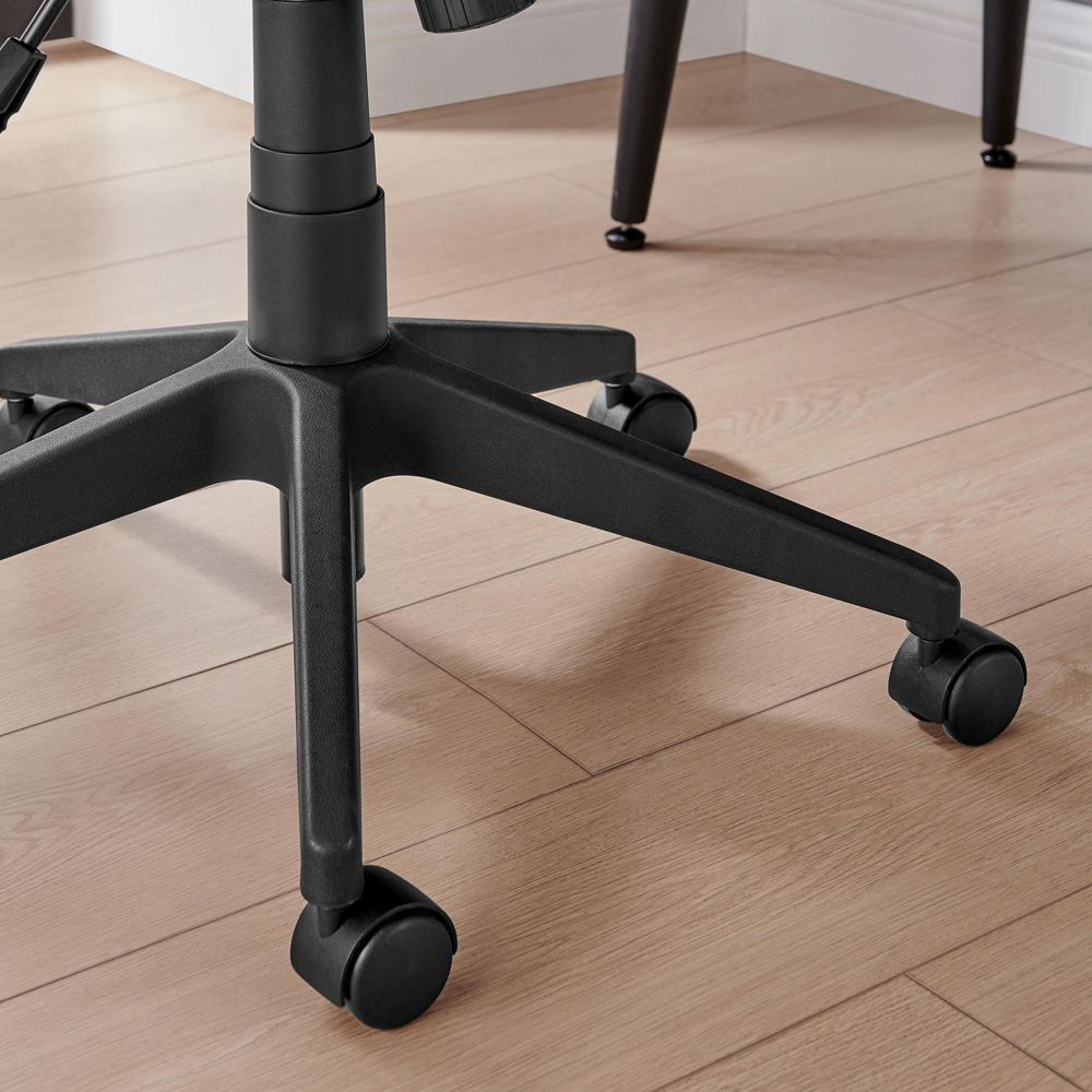 Furniturebox Racicot Black Faux Leather Office Chair Image 5