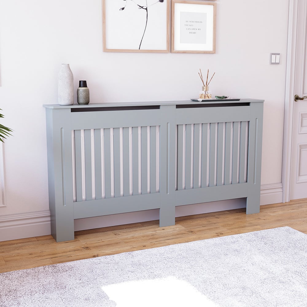 Vida Designs Chelsea Olive Grey Radiator Cover Large Image 7
