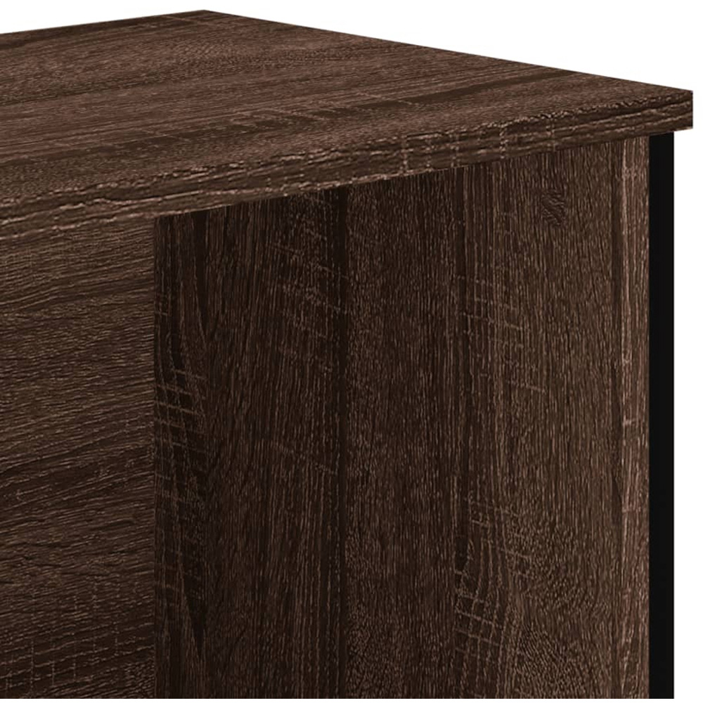 vidaXL 3 Shelf Brown Oak Bookcase Image 6