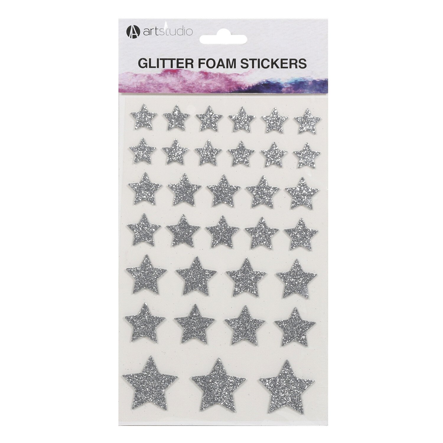 Art Studio Glitter Foam Stickers Image 3