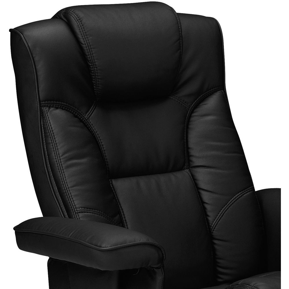 Julian Bowen Malmo Black Massage Recliner Chair and Stool Image 3