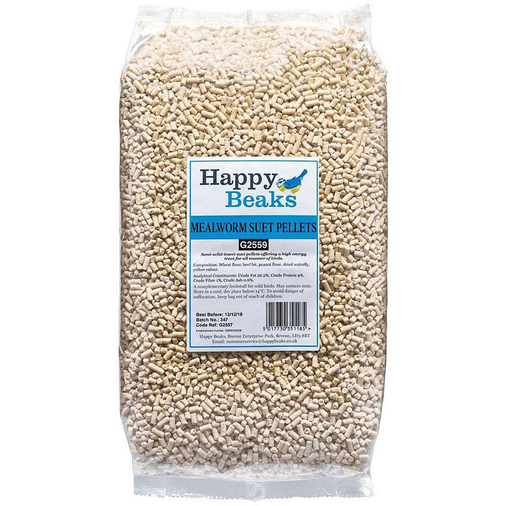 Happy Beaks Mealworm Suet Pellet Bird Food 12.75kg Image 1